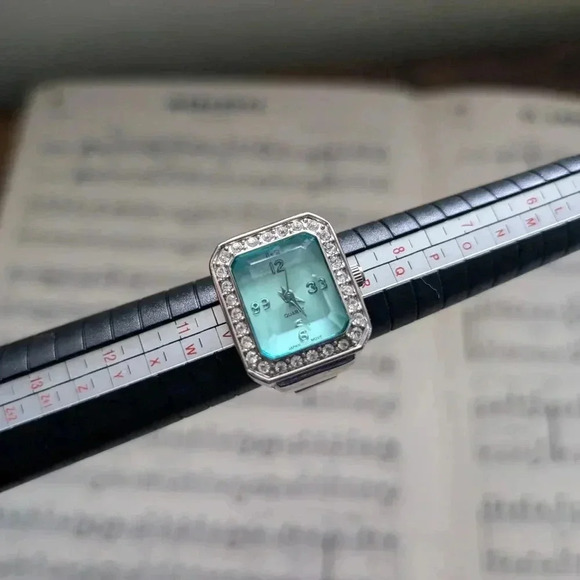 Silver and Blue Ring Watch - Picture 10 of 15